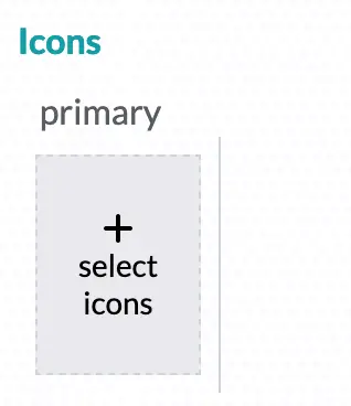 the select icons button